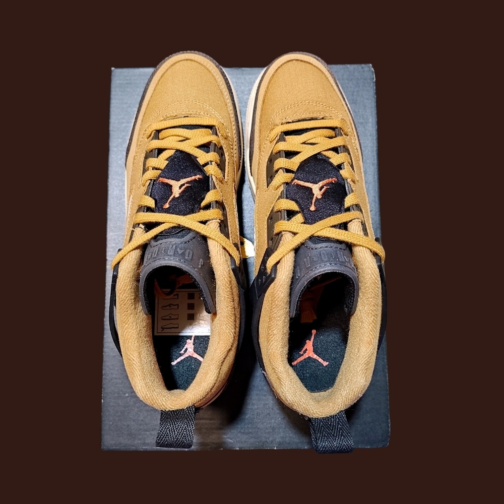 🚻 6.5Y US — Jordan Spizike Low GS 2024 [FLAX/BAROQUE BROWN–BLACK] FQ1759-202 - Picture 5 of 9